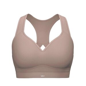 VSX Incredible Max™ Sports Bra Plunge Racerback 38D Like New Taupe